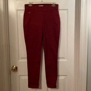 Nine West pull on skinny jeans (rust colored)